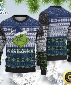 Seattle Seahawks Christmas Grinch Sweater…