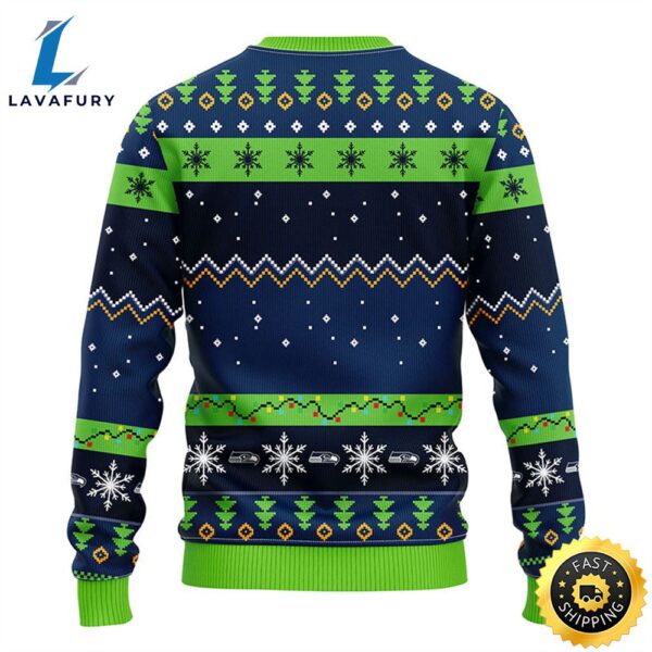 Seattle Seahawks HoHoHo Mickey Christmas Ugly Sweater