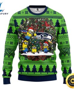 Seattle Seahawks Minion Christmas Ugly…
