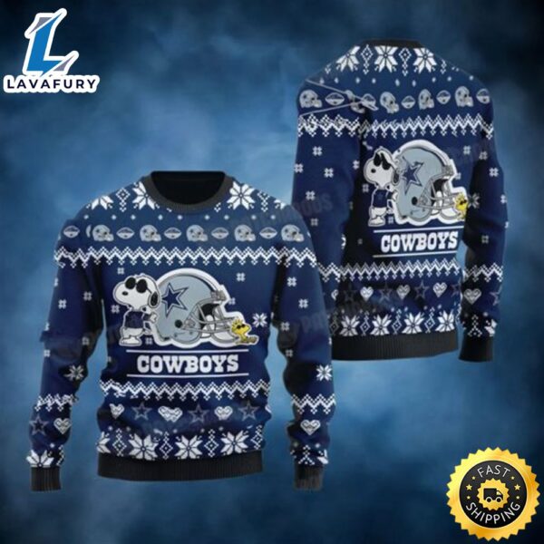 Snoopy Dallas NFL Football Ugly Christmas Sweater Gifts For Cowboys Fans