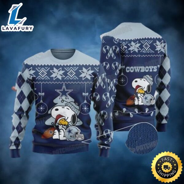 Snoopy NFL Dallas Football Ugly Christmas Sweater Cowboys Christmas Gifts