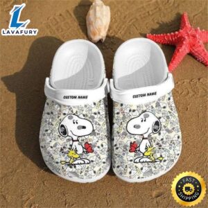 Snoopy Smiling Custom Name Crocs…