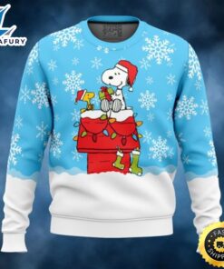 Snowy Christmas Snoopy Ugly Christmas…