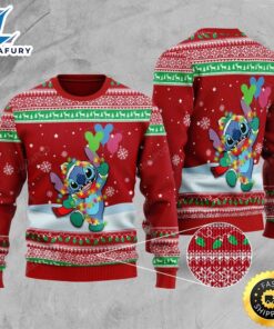 Stitch And Lilo Light Shape Ugly Sweater