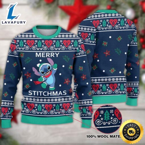 Stitch Merry Stitchmas Disney Ugly Xmas Sweater