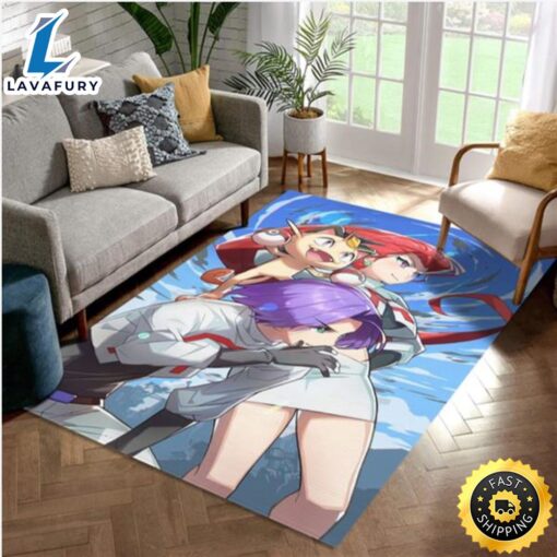 Team Rocket Pokemon Area Rug Living Room Rug Family