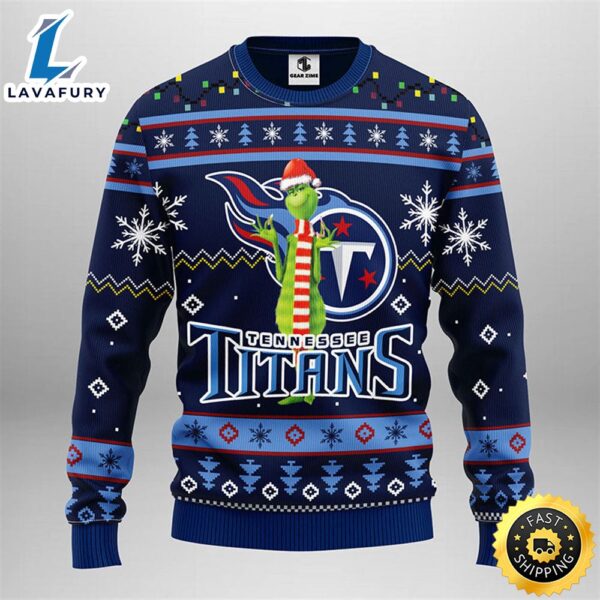 Tennessee Titans Funny Grinch Christmas Ugly Sweater