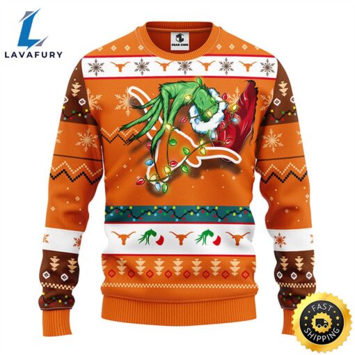 Texas Longhorns Grinch Christmas Ugly Sweater