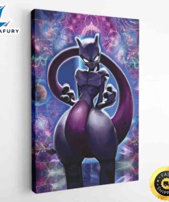 Trippy Cosmic Mewtwo Pokemon Canvas Print Wall Art 2 ezdjqe.jpg