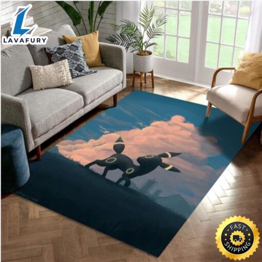 Umbreon Pokemon Sky View Area Rug Bedroom Rug US