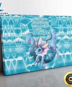 Vaporeon Deep Love Pokemon Canvas…