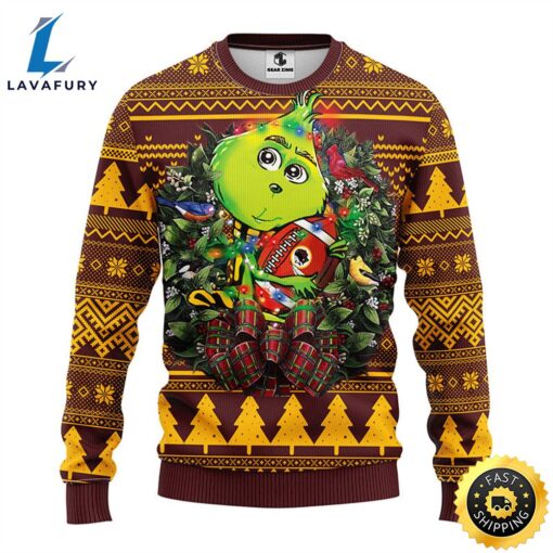 Washington Redskins Grinch Hug Christmas Ugly Sweater