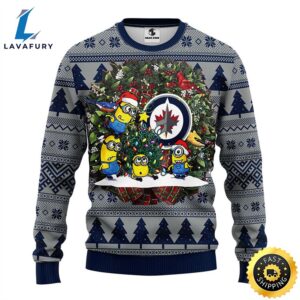 Winnipeg Jets Minion Christmas Ugly…