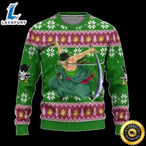 Zoro One Piece Anime Ugly Christmas Sweater 1 rxoucq.jpg