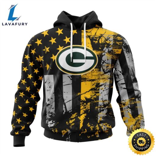 Personalized Green Bay Packers Classic Grunge American Flag Vetaran 3D Shirt Unisex