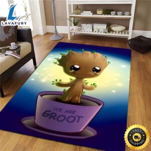3d Print Superhero Groot Carpet Cartoon Cute Tree Man Carpet Area Rug Decor Play Mat Living Room Hallway Entrance Doormat