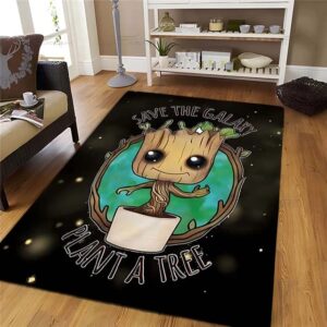 3d Print Superhero Groot Carpet Cartoon Cute Tree Man Carpet Area Rug Decor Play Mat Living