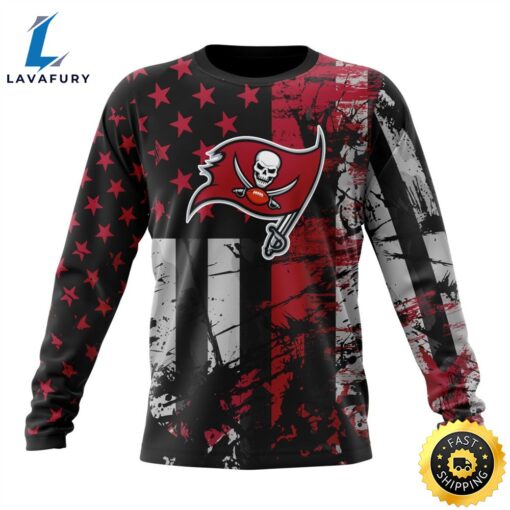 Personalized Tampa Bay Buccaneers Classic Grunge American Flag Vetaran 3D Shirt Unisex