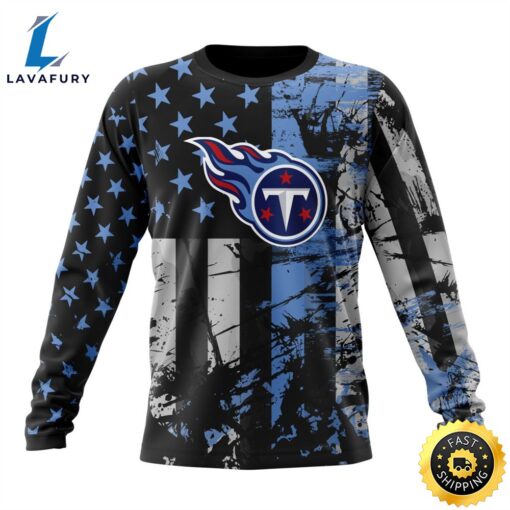 Personalized Tennessee Titans Classic Grunge American Flag Vetaran 3D Shirt Unisex