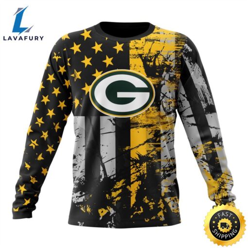 Personalized Green Bay Packers Classic Grunge American Flag Vetaran 3D Shirt Unisex