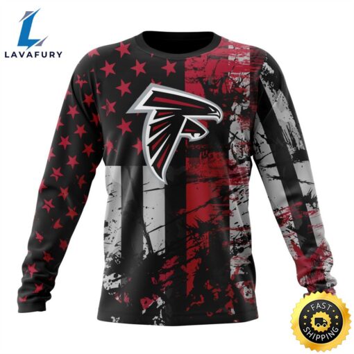 Personalized Atlanta Falcons Classic Grunge American Flag Vetaran 3D Shirt Unisex