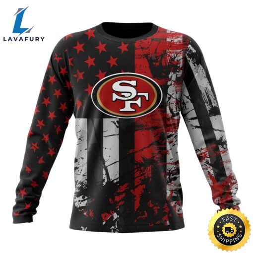 Personalized San Francisco 49ers Classic Grunge American Flag Vetaran 3D Shirt Unisex