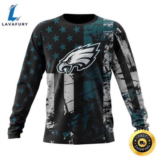 Personalized Philadelphia Eagles Classic Grunge American Flag Vetaran 3D Shirt Unisex