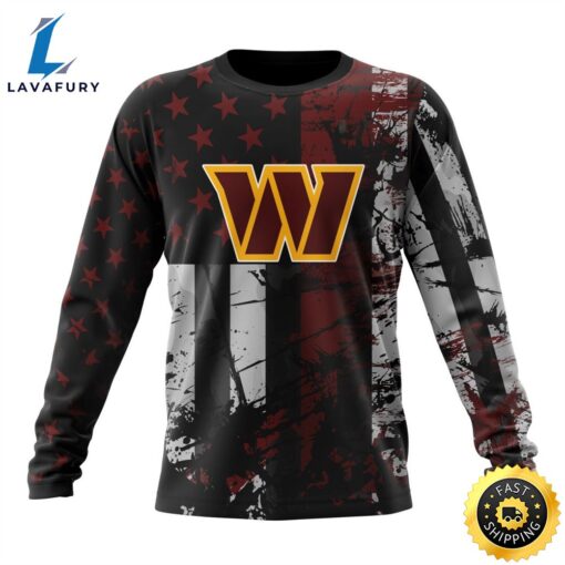 Personalized Washington Football Team Classic Grunge American Flag Vetaran 3D Shirt Unisex