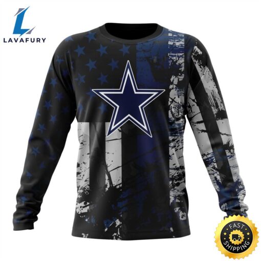 Personalized Dallas Cowboys Classic Grunge American Flag Vetaran 3D Shirt Unisex