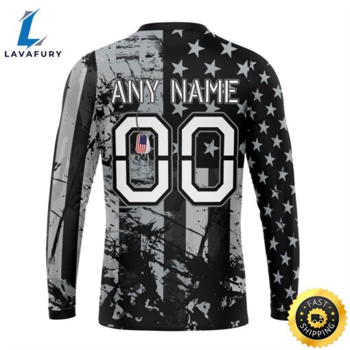 Personalized Las Vegas Raiders Classic Grunge American Flag Vetaran 3D Shirt Unisex