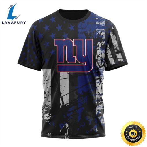 Personalized New York Giants Classic Grunge American Flag Vetaran 3D Shirt Unisex