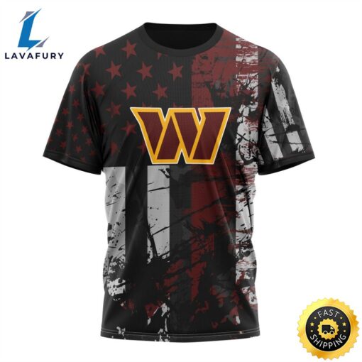 Personalized Washington Football Team Classic Grunge American Flag Vetaran 3D Shirt Unisex