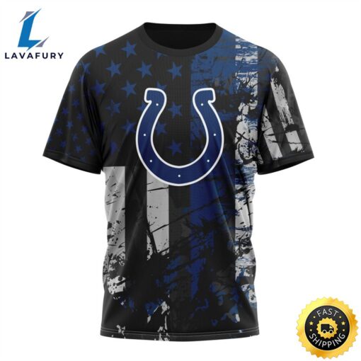 Personalized Indianapolis Colts Classic Grunge American Flag Vetaran 3D Shirt Unisex