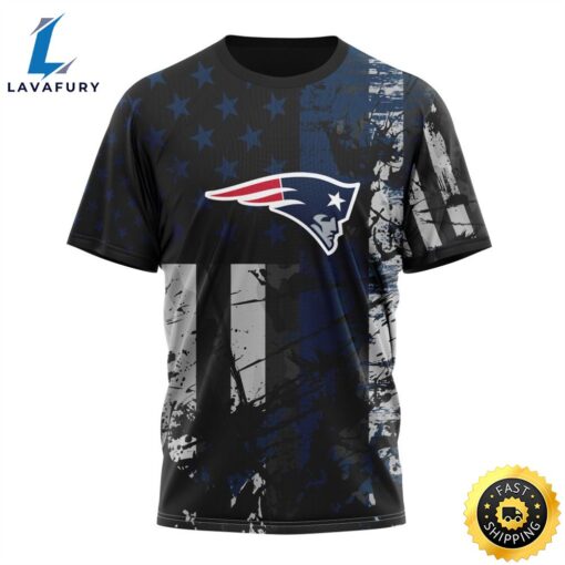 Personalized New England Patriots Classic Grunge American Flag Vetaran 3D Shirt Unisex