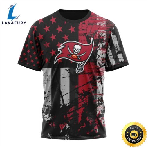 Personalized Tampa Bay Buccaneers Classic Grunge American Flag Vetaran 3D Shirt Unisex