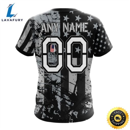 Personalized Las Vegas Raiders Classic Grunge American Flag Vetaran 3D Shirt Unisex