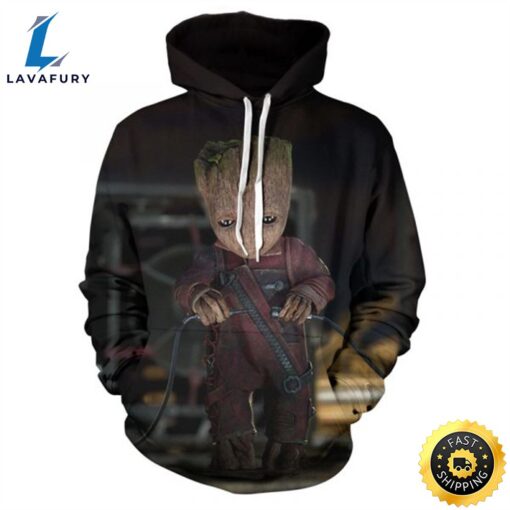 Baby Groot Art 3d Printed Hoodie