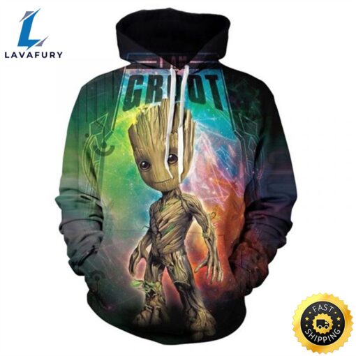 Baby Groot Art 3d Printed Hoodies