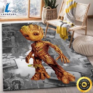 Baby Groot Movie Area Rug Living Room Rug Christmas Gift Us Decor
