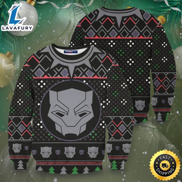Black Panther Mask Wakanda Marvel Christmas Marvel Christmas Sweater