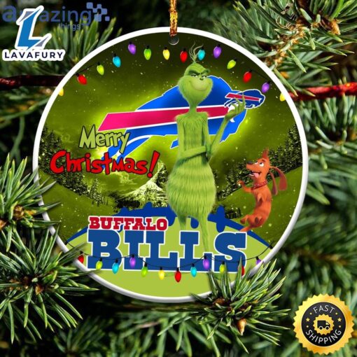 Buffalo Bills NFL Funny Grinch Christmas Ornaments