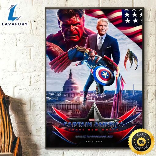 Captain America Brave New World Poster 2024 Canvas