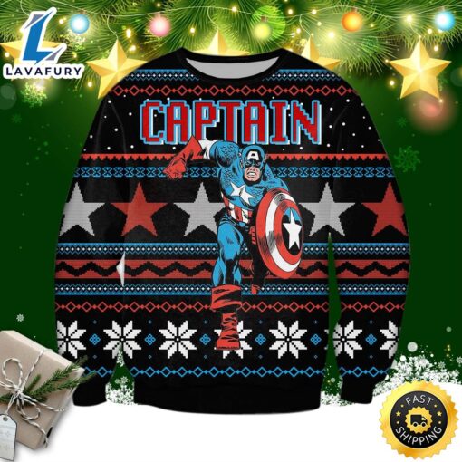 Captain America Marvel Movie 2022 Marvel Christmas Sweater