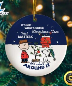 Charlie Brown And Snoopy It’s Not What Under The Tree That Matters Ornament