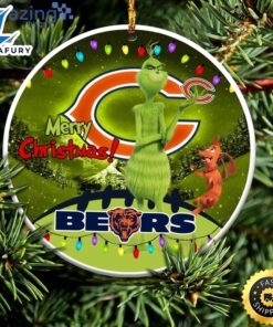 Chicago Bears NFL Funny Grinch Christmas Ornaments