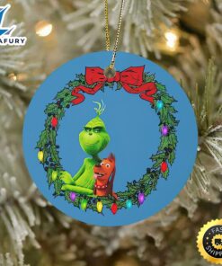 Christmas Wreath Grinch And Max Ornament Stink Stank Grinch Arm Holding Ornament