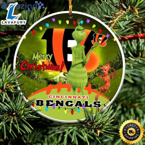 Cincinnati Bengals NFL Funny Grinch Christmas Ornaments