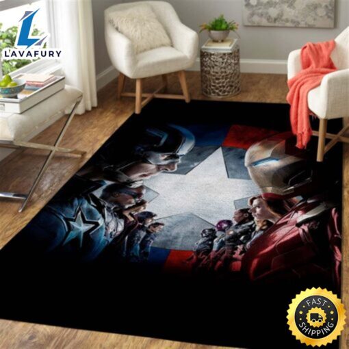 Civil War Marvel Movies Chrismas 2023 Marvel Christmas Rug