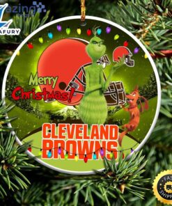Cleveland Browns NFL Funny Grinch Christmas Ornaments