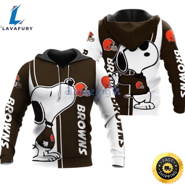 Cleveland Browns Snoopy Lover Cartoon Movie Pullover Hoodie